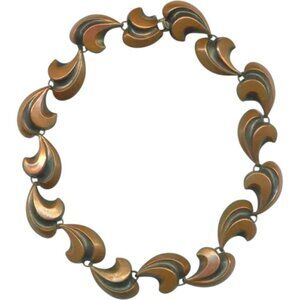 EUC Vintage Signed Rebajes Copper Choker Necklace